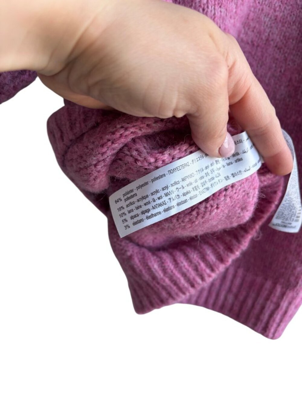 Zara Soft Feel Knit Sweater Pink Size Medium - Picture 5 of 5